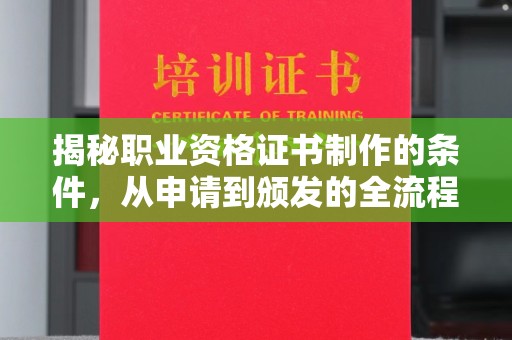 双桥揭秘职业资格证书制作的条件，从申请到颁发的全流程解析