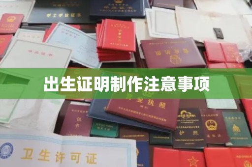 双桥出生证明制作注意事项
