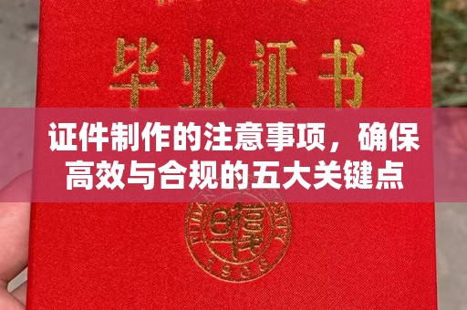 双桥证件制作的注意事项，确保高效与合规的五大关键点