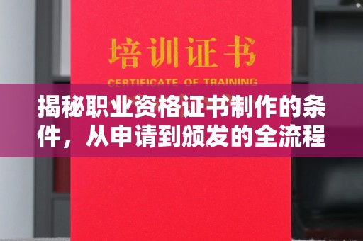 双桥揭秘职业资格证书制作的条件，从申请到颁发的全流程解析