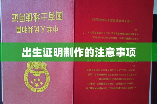 双桥出生证明制作的注意事项