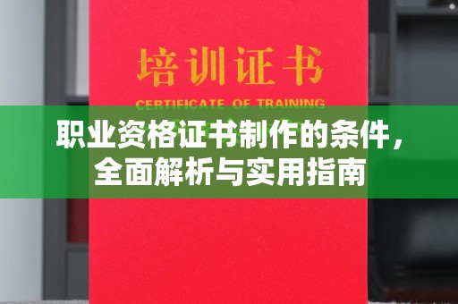 双桥职业资格证书制作的条件，全面解析与实用指南